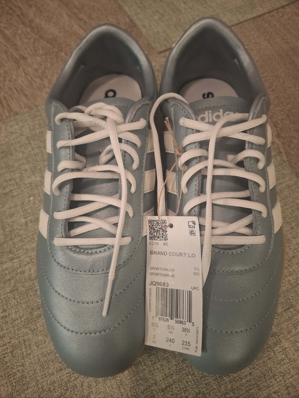 Adidas Grand Court Lo Sneakers - Light Blue & White